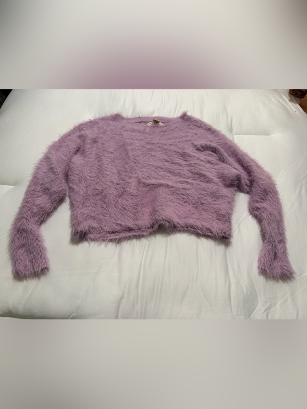 Jessica Simpson Purple Fuzzy Crewneck Sweater